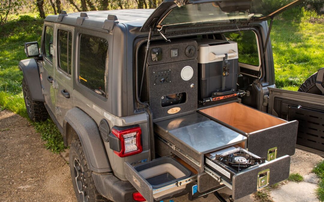 Aménagement et équipement du Jeep Wrangler 4xe Hybride de Vibraction