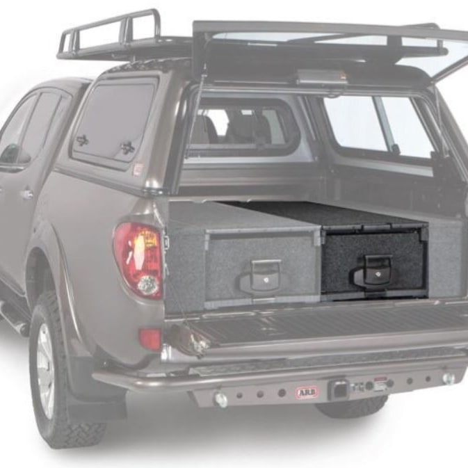 Tiroir de rangement simple ARB 1730 X 500 X 320 mm avec plateau fixe pour pick up extra cabine