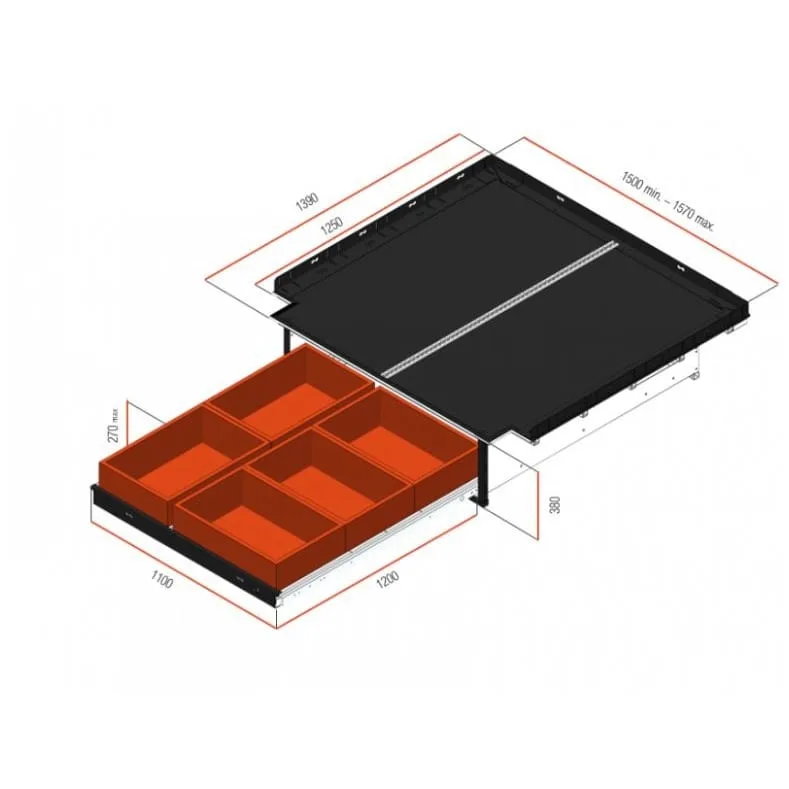 Tiroir Rockalu Double Cabine 1390 x 1500 mm – Image 6