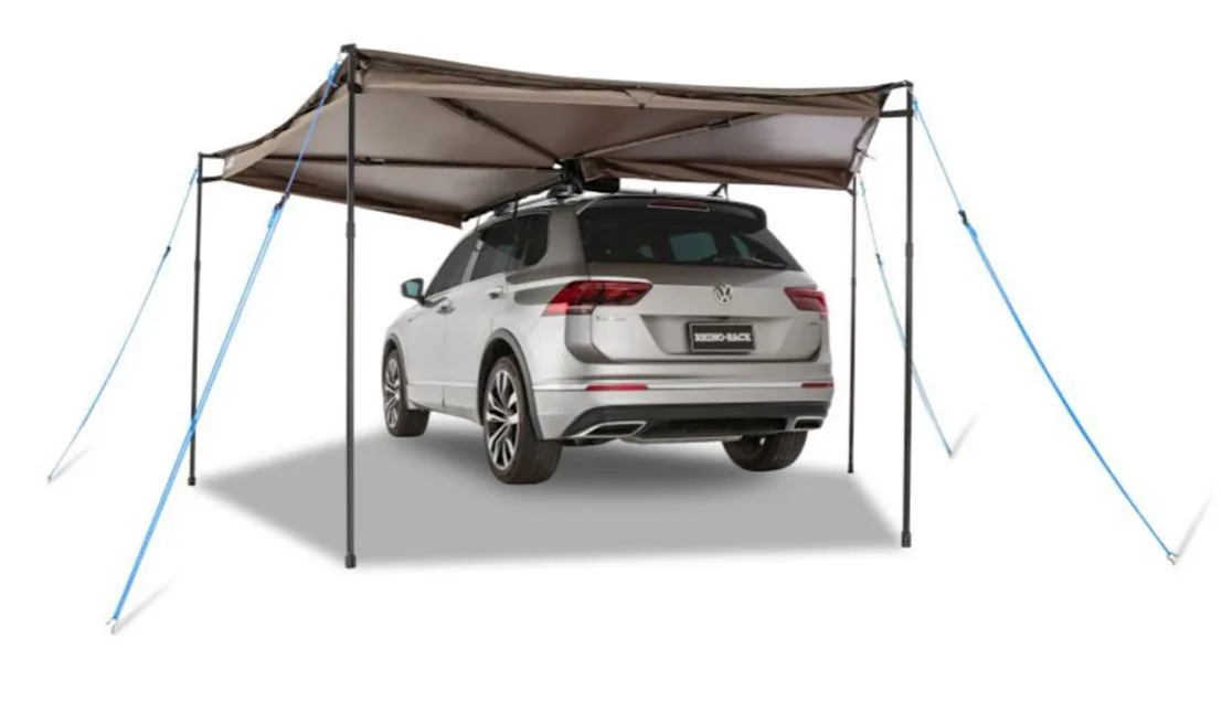 Auvent RHINO-RACK Batwing 270° 2M Compact ouverture gauche avec fixation rapide