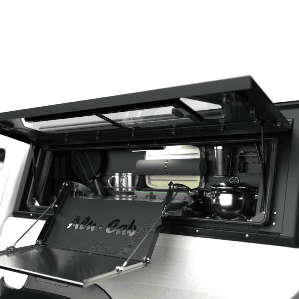 COFFRE CUISINE 1250 MM POUR HARDTOP ALU CAB (tablette + set cuisine)